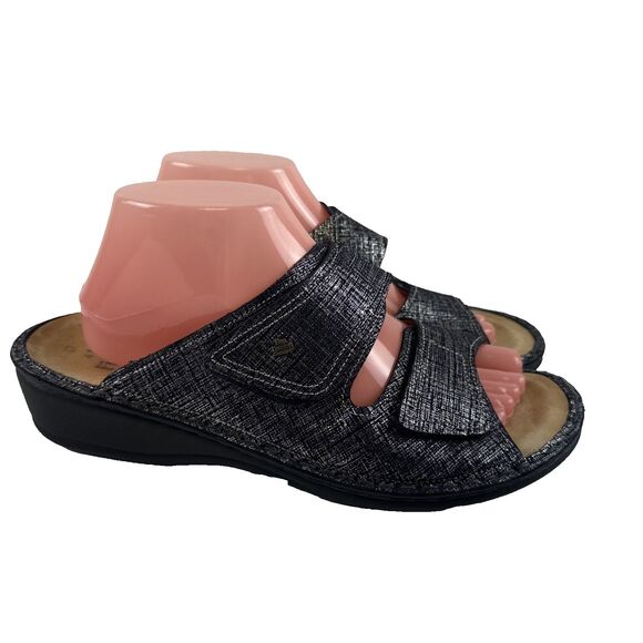 Finn Comfort Shoes - Finn Comfort‎ Jamaika Isotta Marine Slide Sandal Blue Comfort Womens 41 US 10